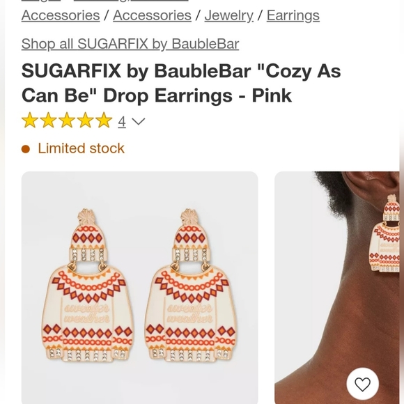 Target SUGARFIX sweater earrings NWT - Picture 3 of 3